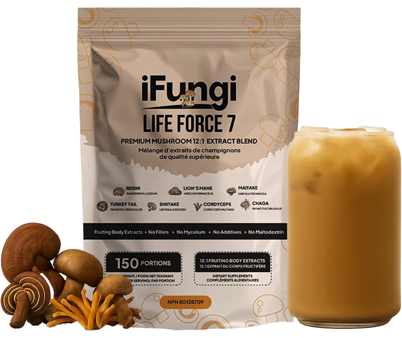 Assorted functional mushroom powders highlighting health benefits like cognitive longevity, immune modulation, and natural energy for wellness in 2025